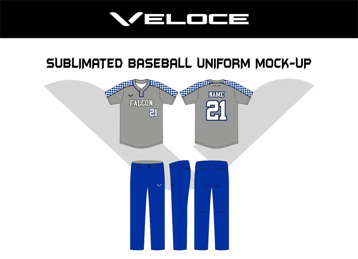 Custom Baseball Uniform — VE-1155 — Veloce catalog image
