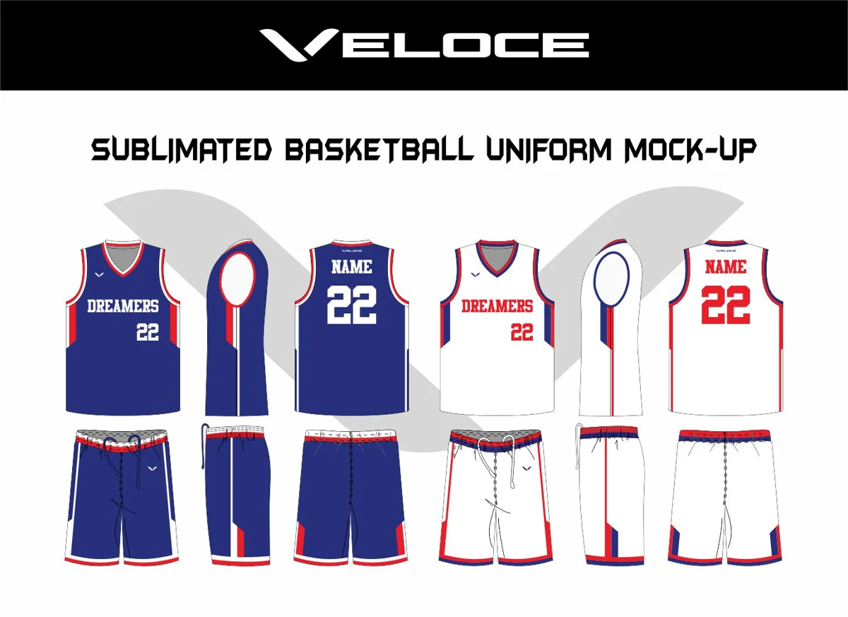 Custom Basketball Uniform — VE-1051 — Veloce catalog image