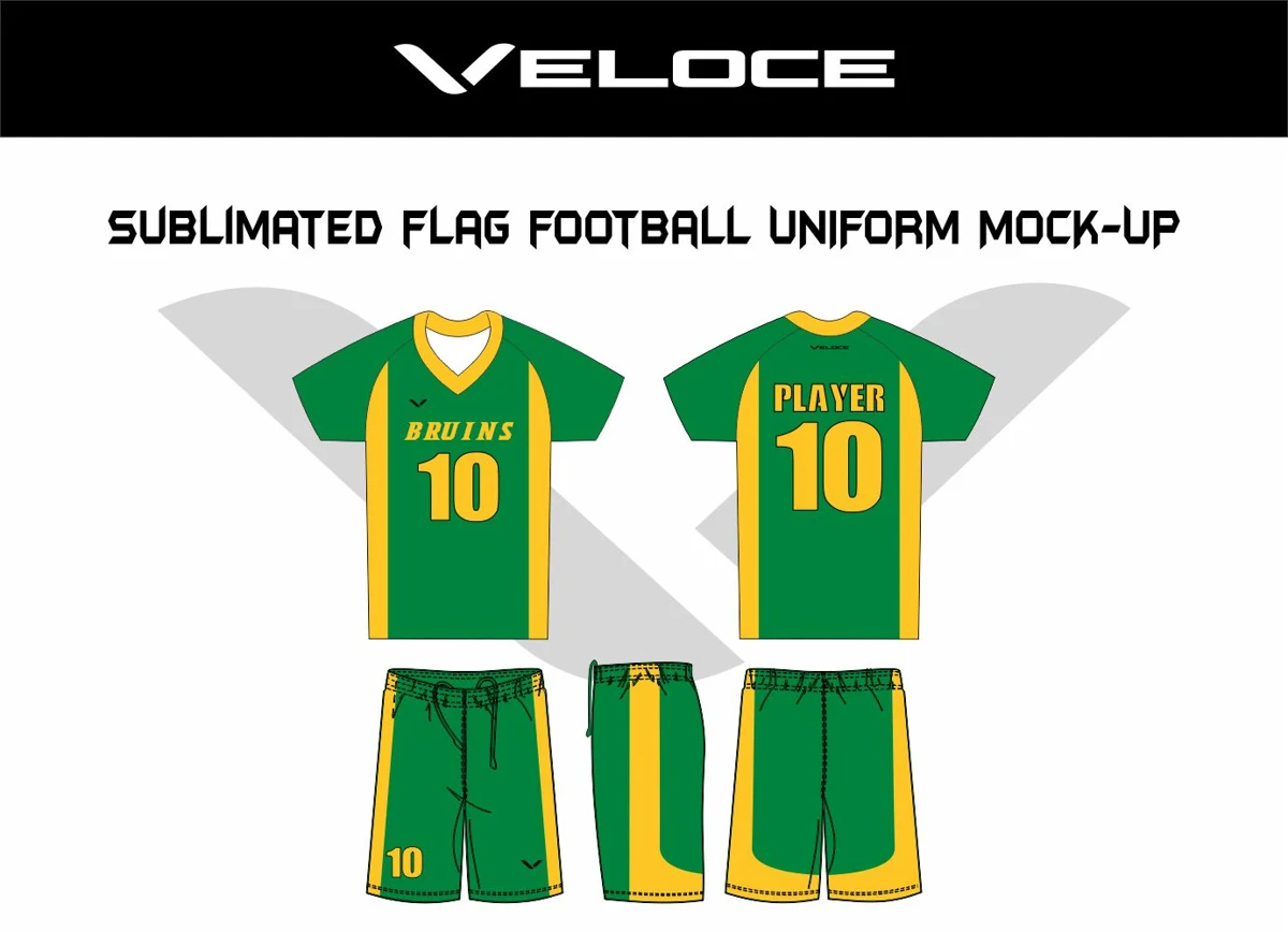 Custom Flag Football Uniform — VE-1502 — Veloce catalog image