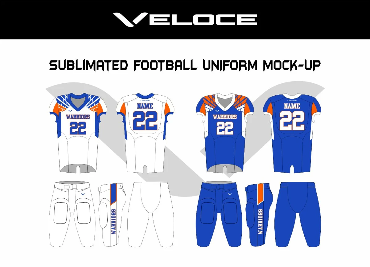 Custom Football Uniform — VE-1523 — Veloce catalog image