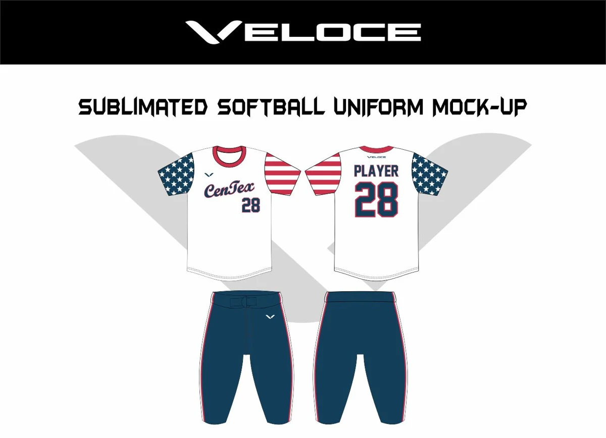 Custom Softball Uniform — VE-1103 — Veloce catalog image