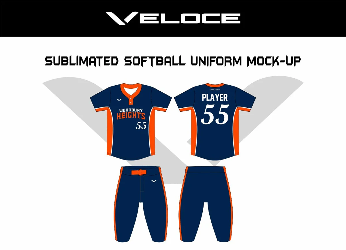 Custom Softball Uniform — VE-1105 — Veloce catalog image