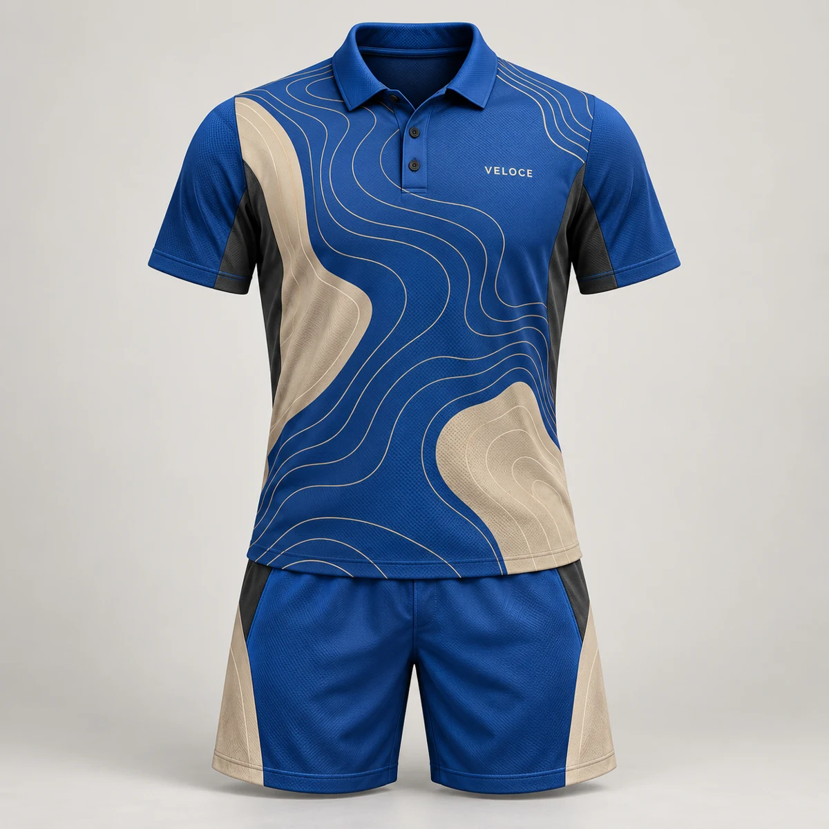 Custom Tennis Teamwear — Contour Cobalt Sand — generated Veloce design concept