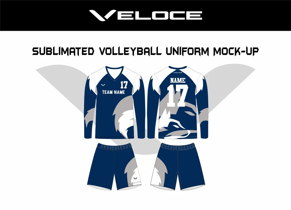 Custom Volleyball Uniform — VE-1201 — Veloce catalog image